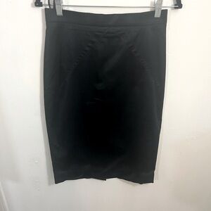 Dolce & Gabbana Black High WaisoPencil Skirt Gold Zipper with Back Slit